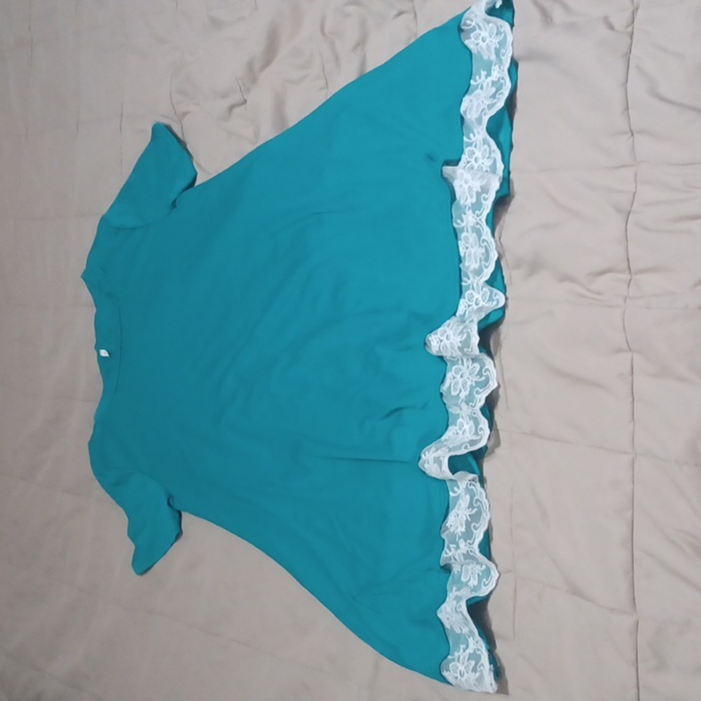 Turquoise tunic top women's small